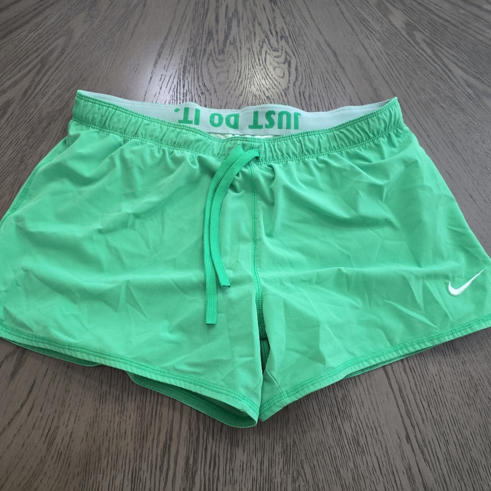 Nike Women's Athletic Shorts in Vibrant Green.   I#022